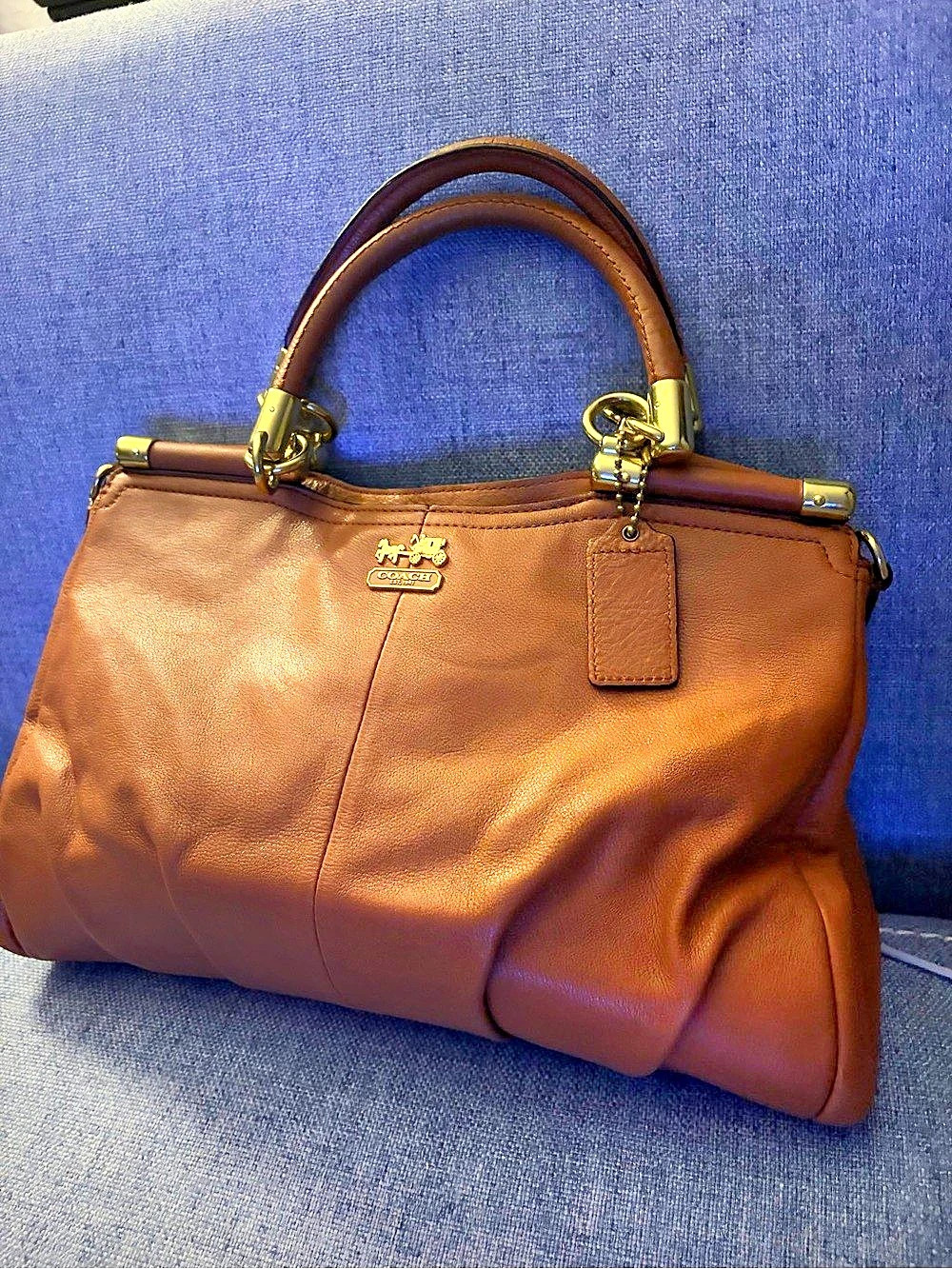 Coach Madison Leather Sophia Satchel Brown